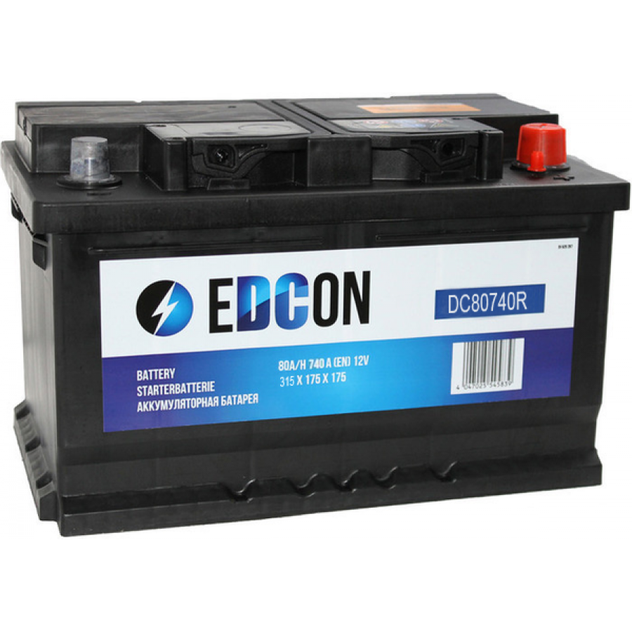Аккумуляторная батарея EDCON DC80740R, 12В 80А/ч