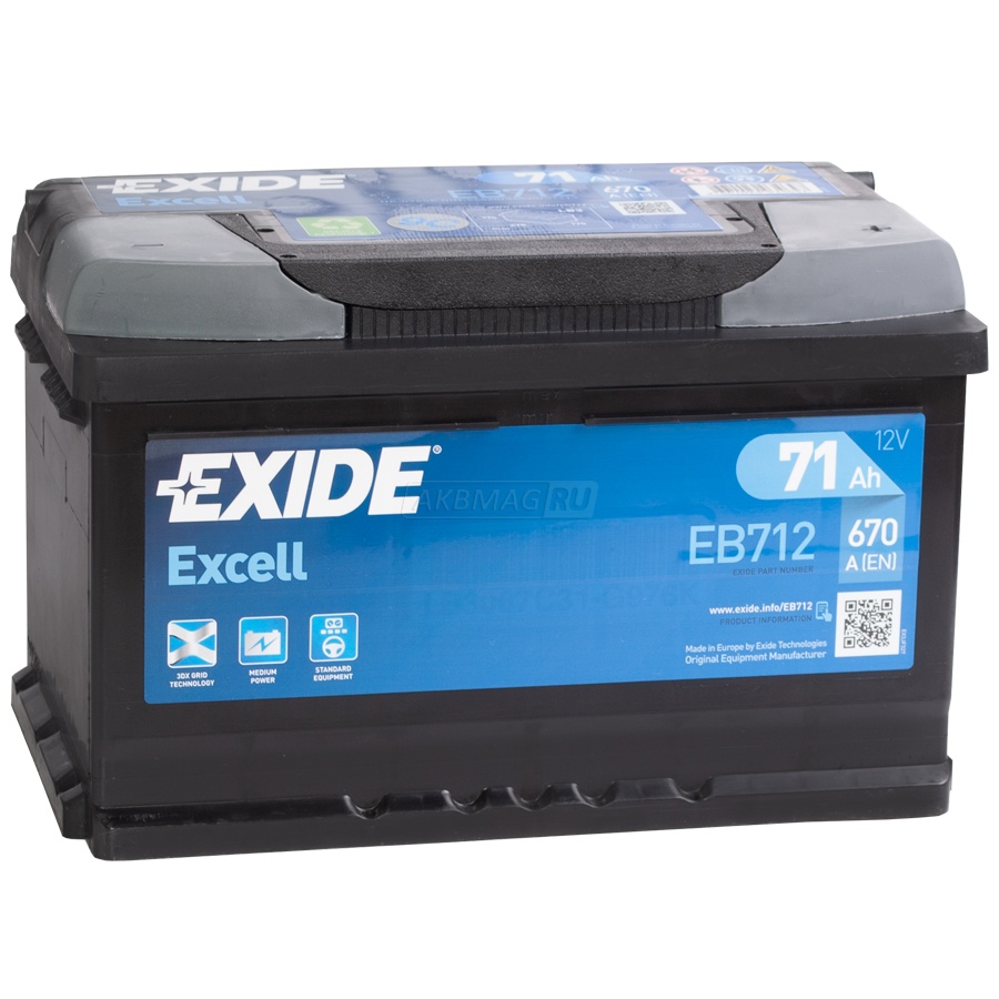 Аккумуляторная батарея EXIDE EB712 